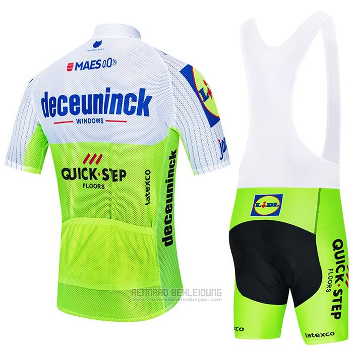 2020 Fahrradbekleidung Deceuninck Quick Step Wei Grun Trikot Kurzarm und Tragerhose